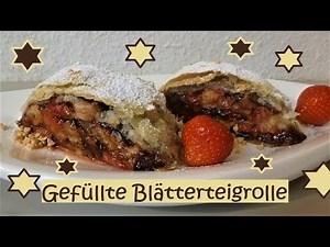 BLITZREZEPT: Süß gefüllte Blätterteigrolle!