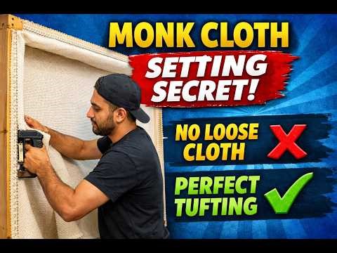 How to Attach Monk Cloth on Tufting Frame | Beginner Guide | MM Rugs