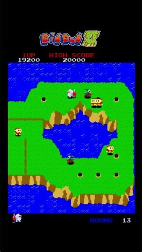 DIG DUG II 13 – Classic Arcade Gameplay#shorts