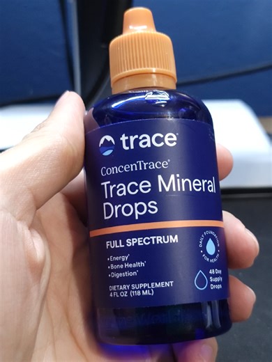 Trace Mineral Drops Full Spectrum 😁 4 fl oz, 48 servings, Gluten Free, Kosher, Vegan, BPA Free, and 3rd party tested. In my experience my energy levels improved, I highly recommend it 🙌 #traceminerals
