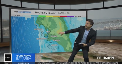 Smoke from Northern California fires makes its way to Bay Area, impacting air quality