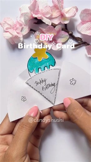 DIY Birthday gift Card🎂🎁😱 #art #craft #shorts #viral