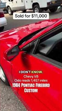1984 Firebird Custom “Ferrari” Sold for $11,000 #automobile