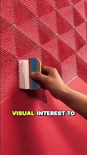 Satisfying 3D Wall Texture Pattern Using Decorative Plaster Comb | Wall Art Technique
