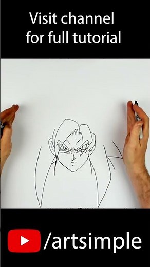 How To Draw Goku SSJ4 MUI 🔥