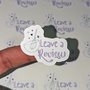 Leave A Review Stickers, Bakery Labels, Vinyl Decal Pack (16pc) - Etsy