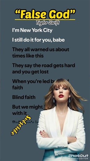 “False God”- Taylor Swift (Lyrics) #newsong#trending#taylorswift#lyrics#music#viral#song