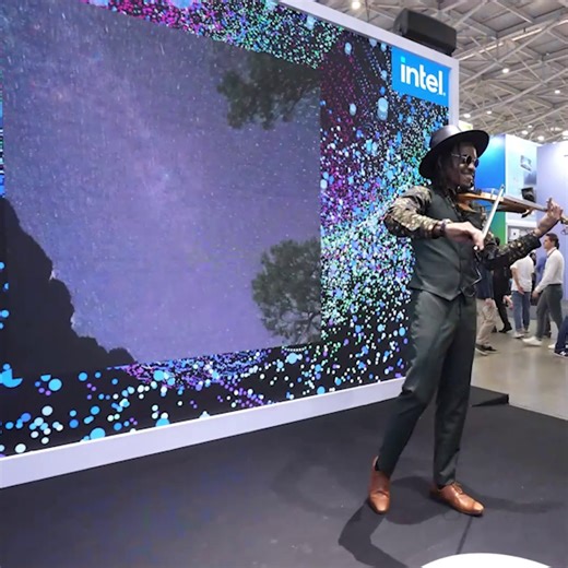 Witness music transform into AI powered live visual art #AI #COMPUTEX2024 #Intel | Intel
