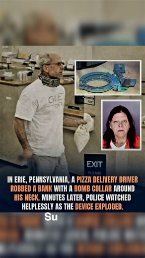 Pizza delivery driver robbed bank with bomb collar—then it exploded. 💣😢 #TrueCrime #Tragedy