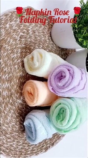 🌹 Beautiful Napkin Rose Folding Tutorial | Easy & Elegant Table Decoration Idea 🌹