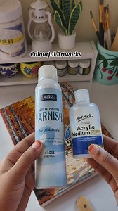 Varnish//canvas painting 🥰 . . . . . #art #AcrylicPainting #canvaspainting #varnishing #visualart #colourfulrtworks | Colourful Artworks