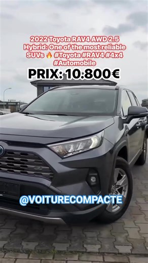 78K views · 519 reactions | Toyota RAV4 AWD 2.5 Hybride 2022 : l'un des SUV les plus fiables #Toyota #RAV4 #4x4 #Automobile #IMPORT #EXPORT #AUTO #VOITURE #VEHICULE #ALLEMAGNE #IMPORTATION #ImportationFrance #importationBelgique #imoprtationallemagne | Voiture Compacte Allemagne | Facebook
