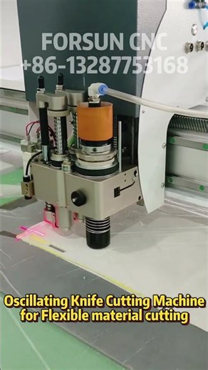 Oscillating Knife Cutting Machine for Flexible material cutting #cncmachine #cnc #factory