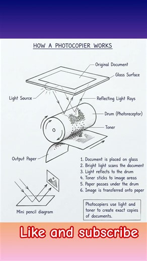 How does photocopy works🤯🧐full concept explained🤓🤔#ytshorts #science #photocopy #printing #paper