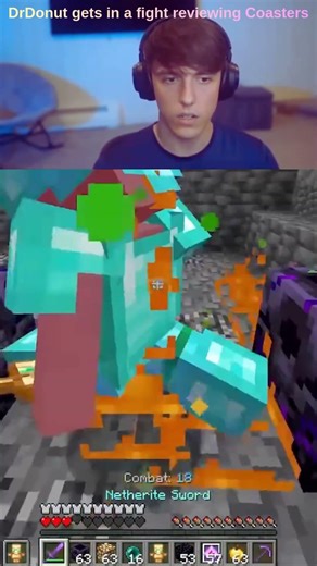 DrDonuts rollercoaster review ends up in a fight and... #drdonut #minecraft #dreamsmp