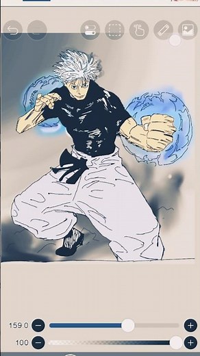 Drawing Shinjuku Showdown Gojo! #gojo #jujutsukaisenart #jujutsukaisen #art