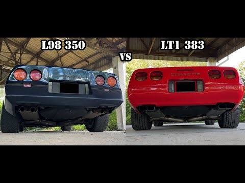 Corvette C4 L98 350 vs LT1 383 startup & idle