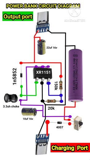 How to make Mobile Power Bank #circuit #diy #electronic