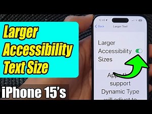iPhone 15/15 Pro Max: How to Turn On/Off Larger Accessibility Text Size