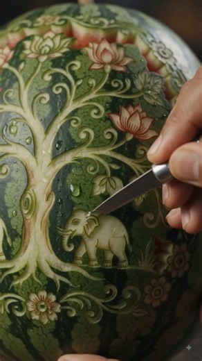 Anatomical Watermelon Carvings: Creative Biology Science Projects for Students #cellbiology #edu