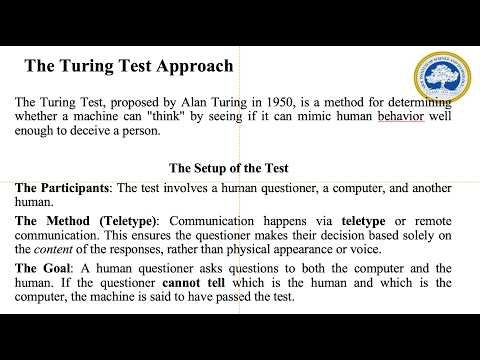 Turing test and AI techniques
