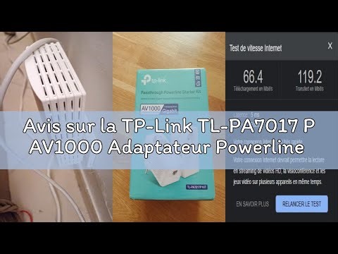 Avis sur la TP-Link TL-PA7017 P AV1000 Adaptateur Powerline Gigabit avec Prise (1 Port Gigabit, Plug