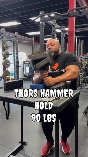 90 LB THOR HAMMER HOLD #gripstrength #strengthtraining #armwrestlingworkout