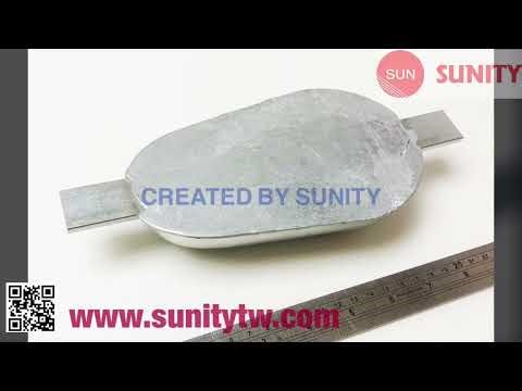 TAIWAN SUNITY - ANODES FOR SHIP HULLS ST-3 For MARINE BOATS ANODES