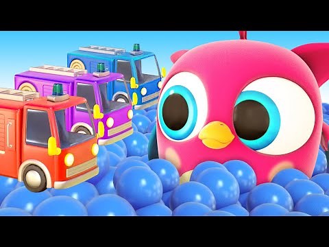 Baby cartoons for kids. Surprise eggs & fire truck for kids. Learning cartoon for babies.