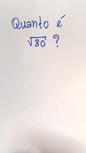 Quanto é raiz quadrada de 80? #matematica #aula #raizquadrada | Professor Francivaldo - Matemática