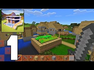 Craft World - Master Block 3D survival gameplay part 1 - VILLAGE!!