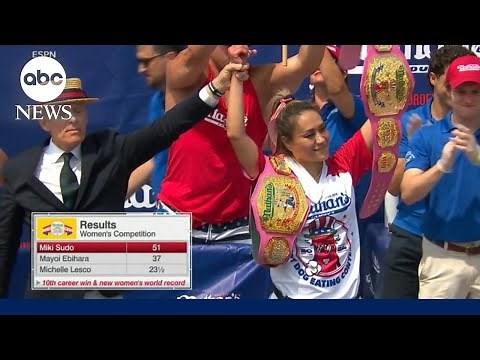 Nathan’s Famous hot dog eating contest winners relish victory
