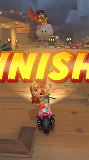 Carried a Bullet Bill to the final section and used it to zoom from 2nd to 1st!