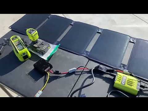 Solar Charge Ryobi Batteries! (Portable System) (Demonstration)