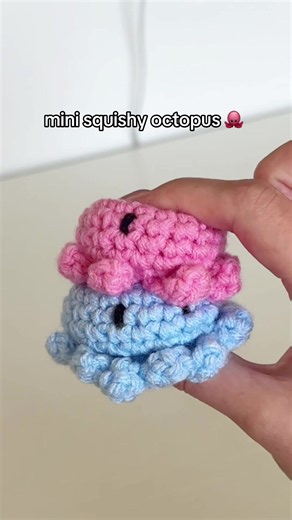Check out the crochet tutorial for these no sew squishy octopus on my YouTube channel! 🐙 #crochet #crocheting #crochetinspo #crochetersoftiktok #crochettutorial