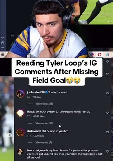 Reading Tyler Loop’s Instagram Comments Reaction