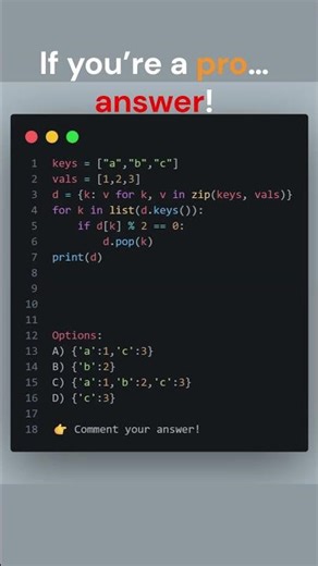 Only Smart Coders Solve This Python Dict Puzzle 😳🔥 #coding #correctcoding #programminglanguage