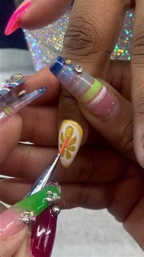 Full tutorial out now! 🍋✨ #nails #nailart #3dnails #nailtech