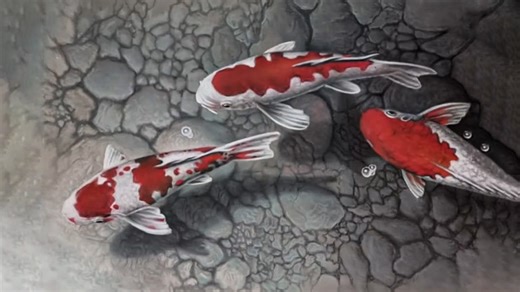 Realistic koi fish artwork that captures every scale, reflection, and color