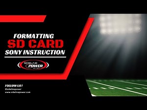 Formatting SD Card Sony Camera (CX405) Instruction