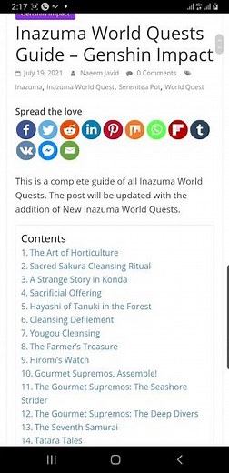 😻 Inazuma World Quests [Complete List] – Genshin Impact #Shorts