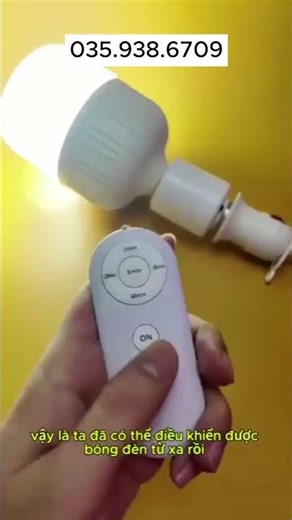 E27 Smart Lamp Holder – Remote Control, Timer, Includes Battery-Powered Remote K64