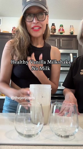 Healthy vanilla milkshake dairy free Glowing skin by nevellskin Don’t forget the cinnamon hats and shirts available at nevellskin 1/2 banana use frozen if you have but she did not so we used ice instead 1 cup plant milk 1 tbsp raw walnuts 1 tsp chia seeds Vanilla Ceylon cinnamon Ice if not using frozen bananas #dairyfreemilkshake #vanillamilkshake #healthydesserts #dontforgetthecinnamon