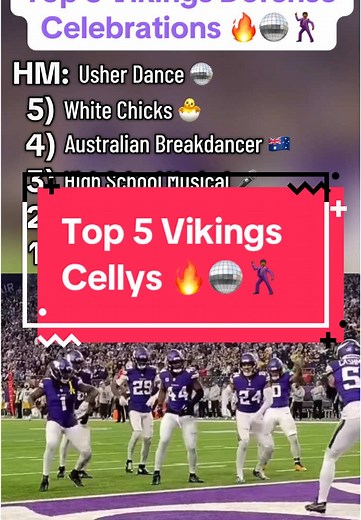Top 5 Vikings NFL Celebrations and Dance Moves