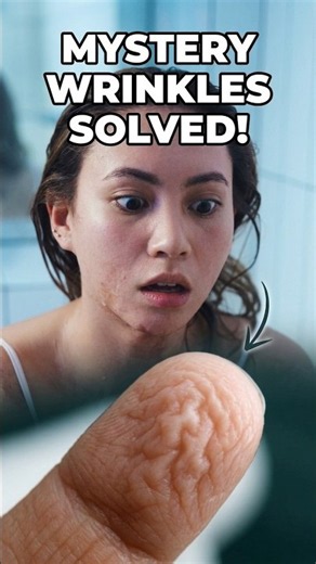 Why Do Your Fingers Wrinkle in Water 🤯 #wrinklefinger #water #finger