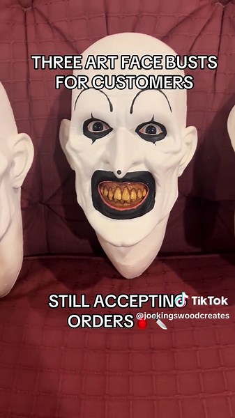 Custom Horror Sculptures Inspired by Terrifier