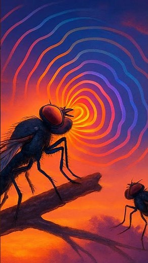 "Secret Mating Calls: Male Talent Flies Use Low-Frequency Sounds! #InsectLove #NatureDocumentary"