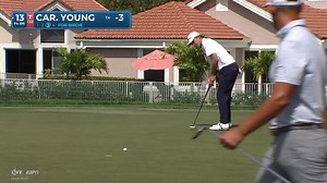 Carson Young sinks 13-foot birdie putt on No. 13 at Cognizant Classic