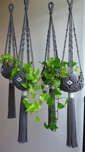 Soporte de Plantas - Curso Virtual disponible en mi tienda online www.nudonina.art 💖 #macrame