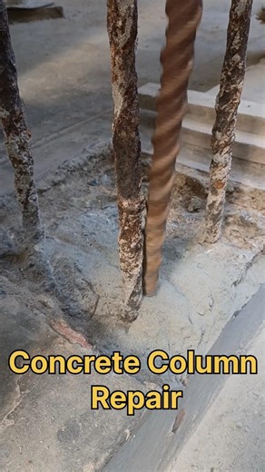 🏗️ Concrete Column Repair | Structural Strengthening Work 🔩